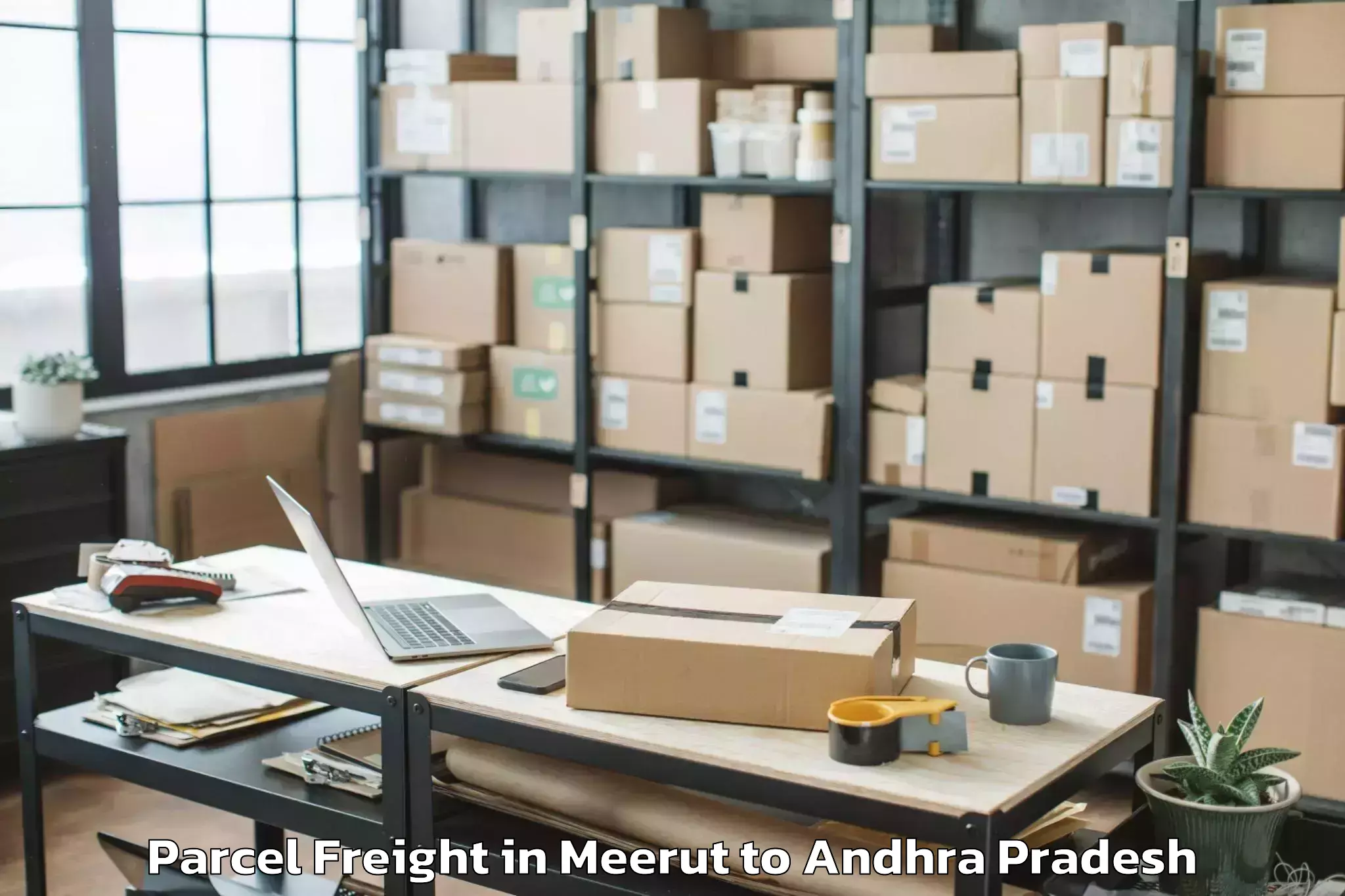 Book Meerut to Gangaraju Madugula Parcel Freight